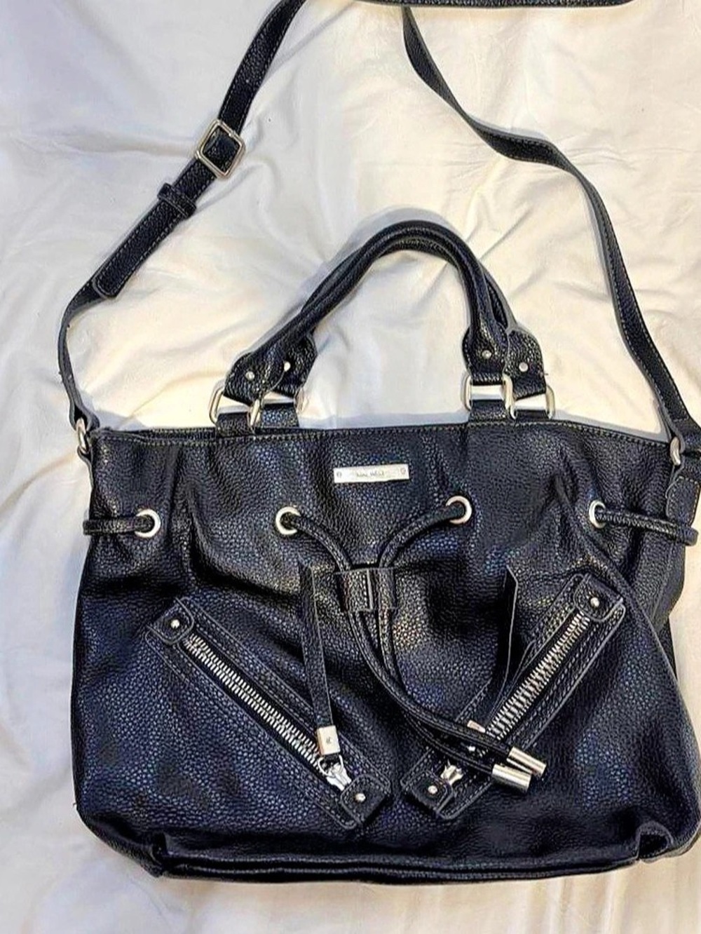 Rebecca Minkoff Black Leather-Look Tote Bag